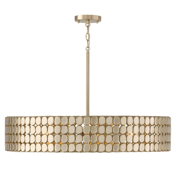 4-light Medallion Chandelier In Champagne Brass | 454141HB