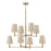8-light Two-tier Chandelier In Matte Brass With Tapered Bleached Natural Rope Shades | 454581MA