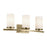 Kichler Crosby 23" 3-Light Vanity Light with Satin Etched Cased Opal Glass in Natural Brass