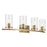 Kichler Crosby 31.25" 4-Light Vanity Light with Clear Glass in Natural Brass