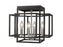 4 Light Flush Mount | 454F-BK-BN