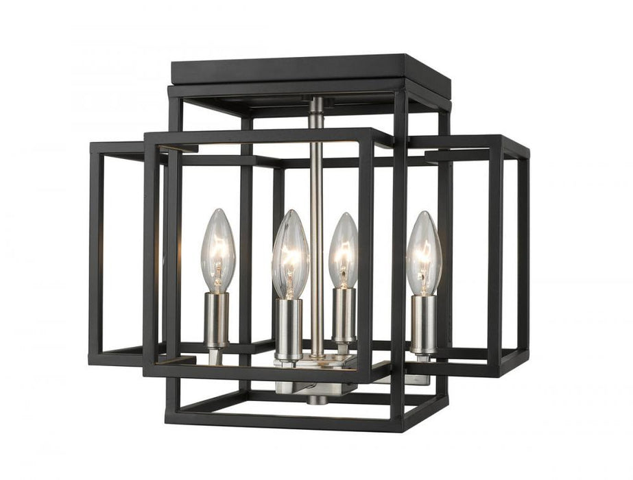 4 Light Flush Mount | 454F-BK-BN