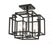 4 Light Semi Flush Mount | 454SF-BK-CH