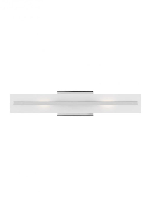 Visual Comfort & Co. Studio Collection Dex contemporary 2-light indoor dimmable medium bath vanity wall sconce in chrome finish with satin