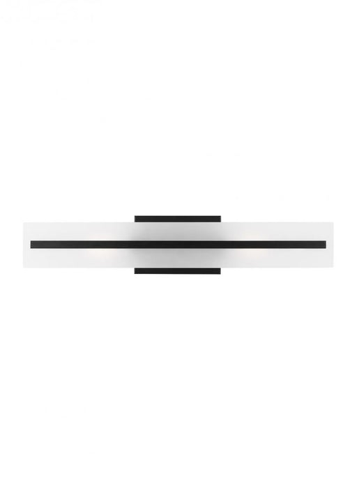 Visual Comfort & Co. Studio Collection Dex contemporary 2-light indoor dimmable medium bath vanity wall sconce in midnight black finish wit