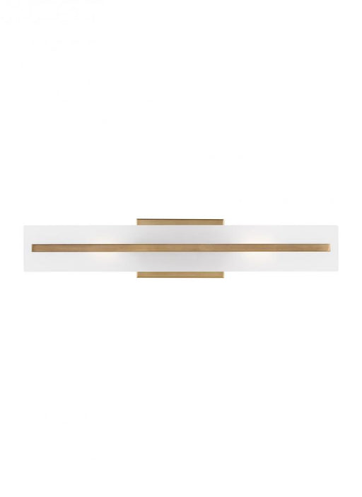 Visual Comfort & Co. Studio Collection Dex contemporary 2-light indoor dimmable medium bath vanity wall sconce in satin brass gold finish w