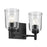 Kichler Shailene 12.5" 2-Light Vanity Light with Clear Glass in Black