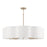 8-light Chandelier In Matte Brass With White Fabric Shade | 456481MA