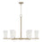 6-light Chandelier In Matte Brass With Faux Alabaster Glass | 456961MA-556