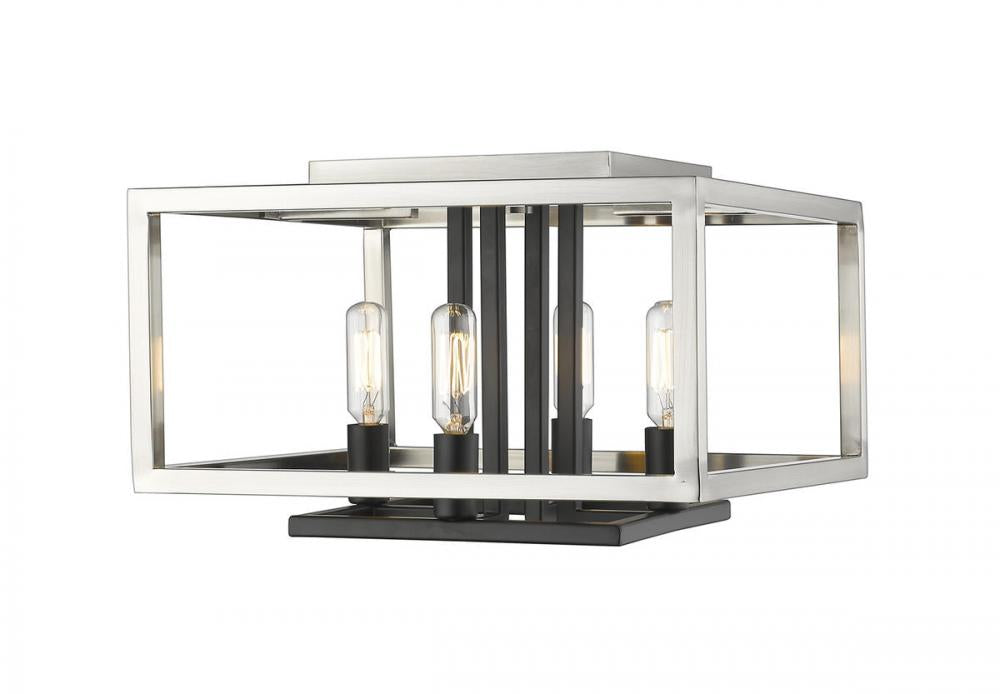 4 Light Flush Mount | 456F-BN-BK