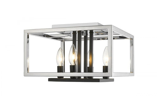 4 Light Flush Mount | 456F-CH-BK