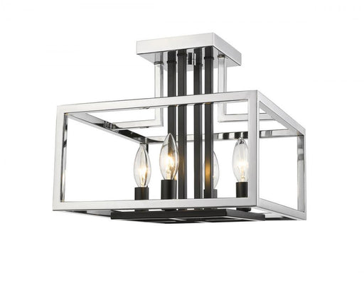 4 Light Semi Flush Mount | 456SF-CH-BK