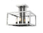 4 Light Semi Flush Mount | 456SF-CH-BK
