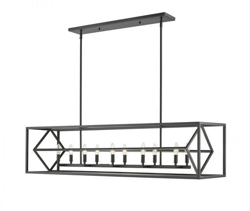 10 Light Linear Chandelier | 457-10L-MB