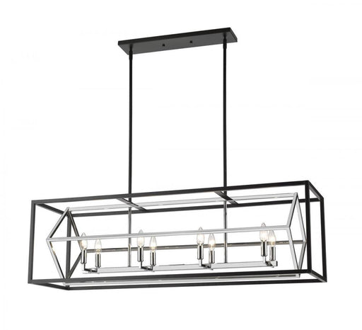 8 Light Linear Chandelier | 457-8L-CH-MB