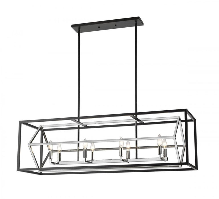 8 Light Linear Chandelier | 457-8L-CH-MB