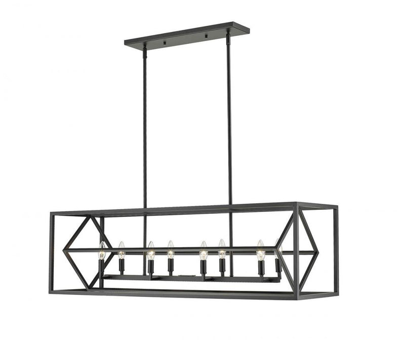 8 Light Linear Chandelier | 457-8L-MB