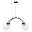 4-light Chandelier In Matte Black With Soft White Glass Globes | 457141BI-557