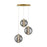 Eurofase Atomo 3 Light Pendant in Gold