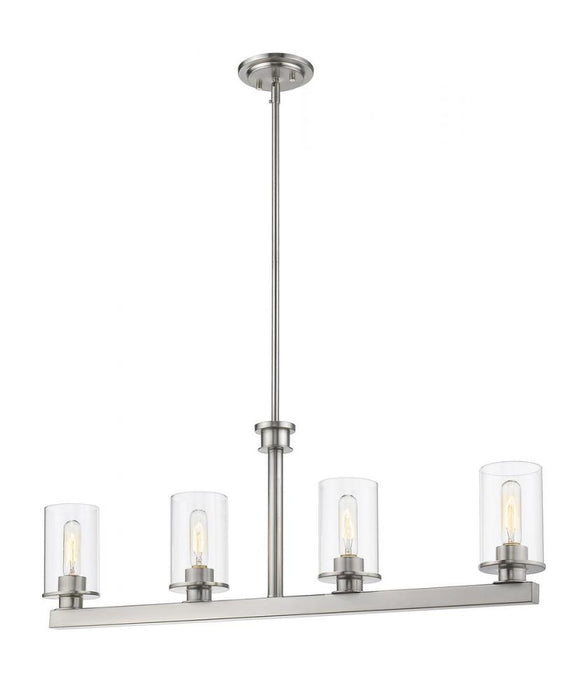 4 Light Linear Chandelier | 462-4L-BN