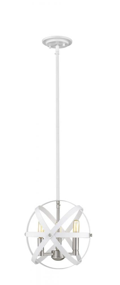 3 Light Chandelier | 463-12HWH-BN