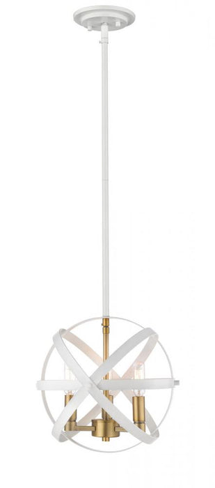 3 Light Pendant | 463-12HWH-OBR