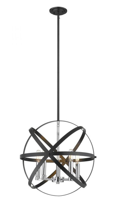 5 Light Pendant | 463-18HBK-CH