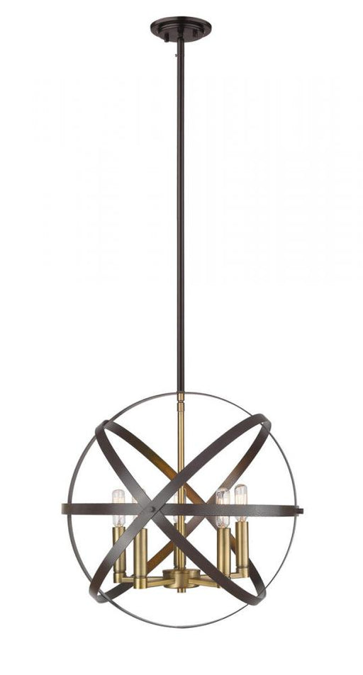 5 Light Pendant | 463-18HBRZ-OBR