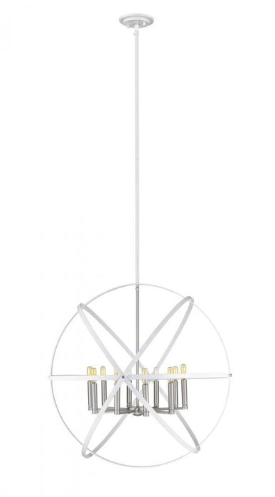 10 Light Chandelier | 463-36HWH-BN
