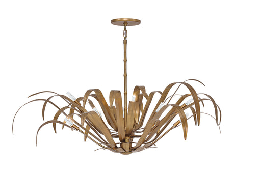 Eurofase Kagra 12 Light Pendant in Brass