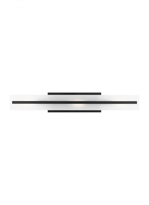 Visual Comfort & Co. Studio Collection Dex contemporary 3-light indoor dimmable large bath vanity wall sconce in midnight black finish with