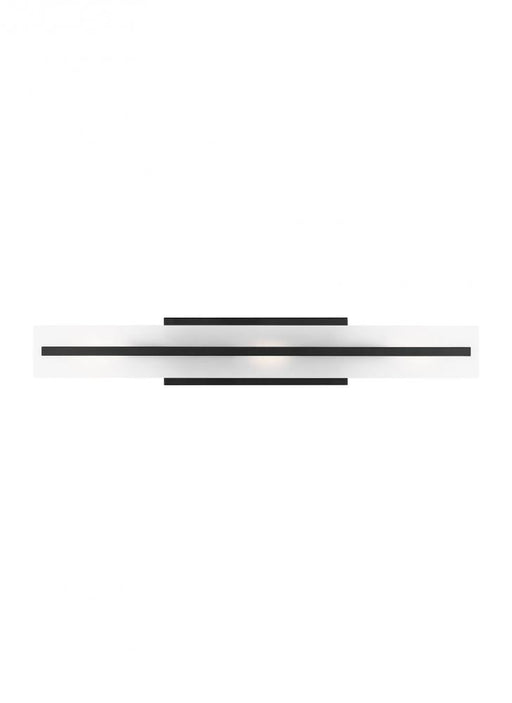 Visual Comfort & Co. Studio Collection Dex contemporary 3-light indoor dimmable large bath vanity wall sconce in midnight black finish with