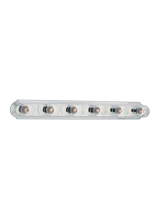 Generation Lighting De-Lovely traditional 6-light indoor dimmable bath vanity wall sconce in chrome silver finish