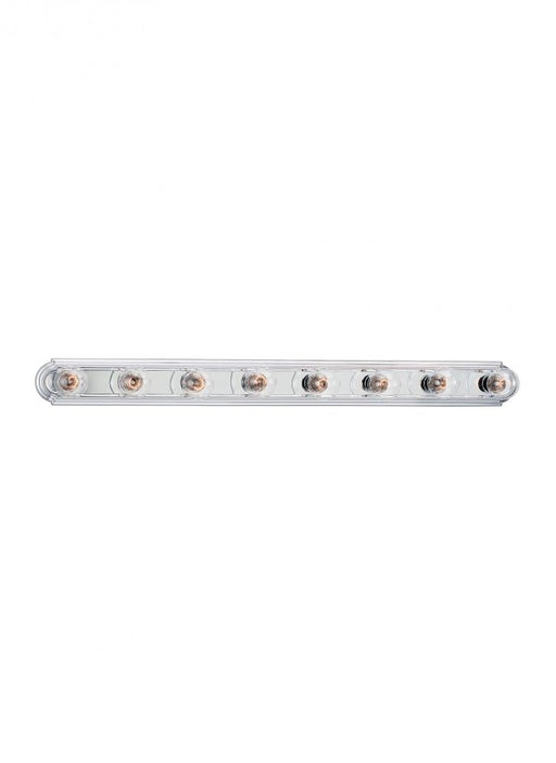Generation Lighting De-Lovely traditional 8-light indoor dimmable bath vanity wall sconce in chrome silver finish
