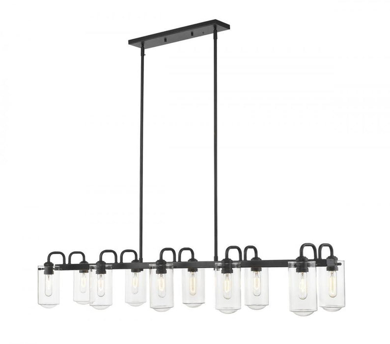 10 Light Linear Chandelier | 471-10L-MB