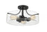 3 Light Semi Flush Mount | 471SF-MB