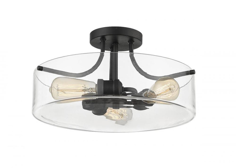 3 Light Semi Flush Mount | 471SF-MB