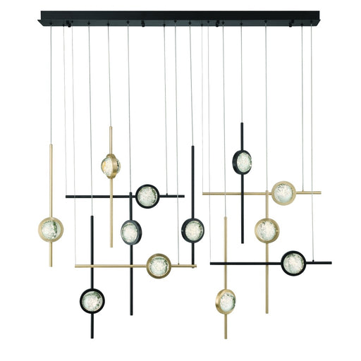 Barletta 53" Led Chandelier In Gold And Black | 47256-033