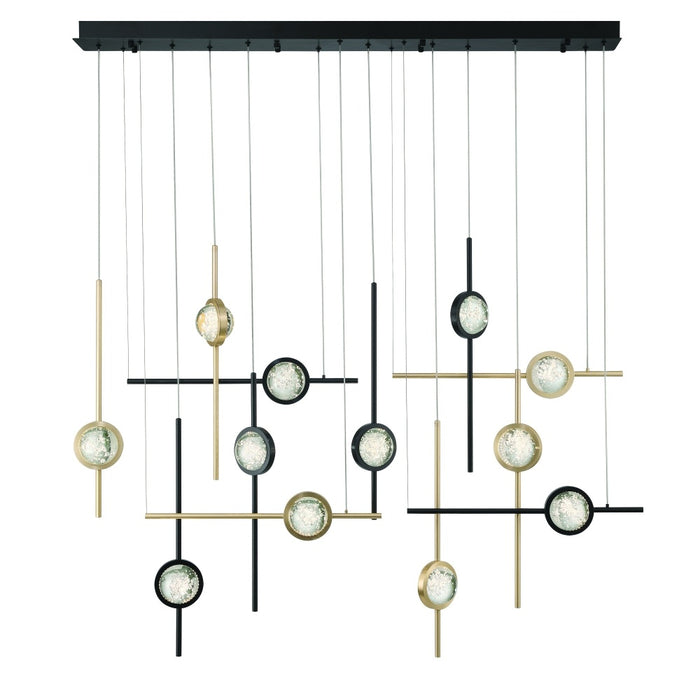 Barletta 53" Led Chandelier In Gold And Black | 47256-033