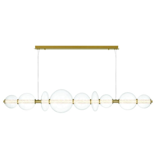 Eurofase Atomo Chandelier in Gold with Clear Glass