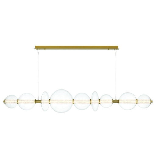 Atomo 74" Led Chandelier In Gold With Clear Glass | 47257-016
