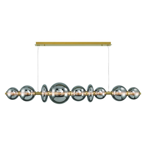 Eurofase Atomo Chandelier in Gold with Smoked Glass