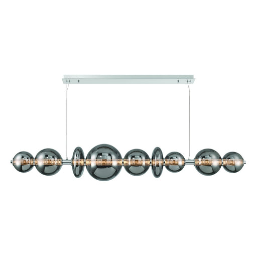 Atomo 74" Led Chandelier In Chrome With Smoked Glass | 47257-047