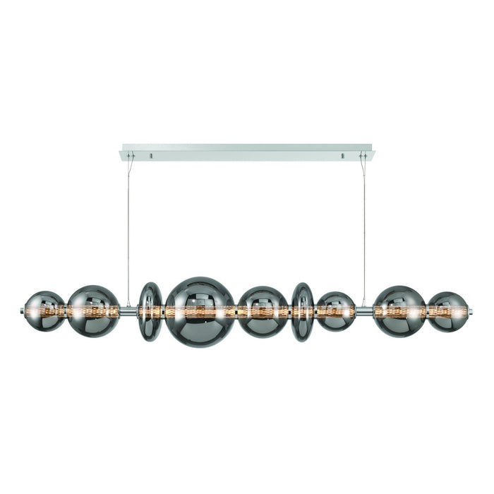 Atomo 74" Led Chandelier In Chrome With Smoked Glass | 47257-047