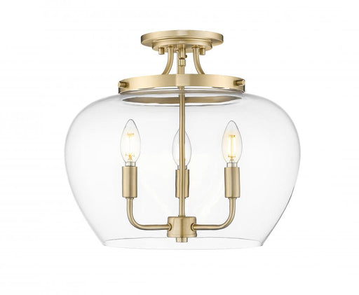 3 Light Semi Flush Mount | 473SF-BBR