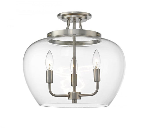3 Light Semi Flush Mount | 473SF-BN