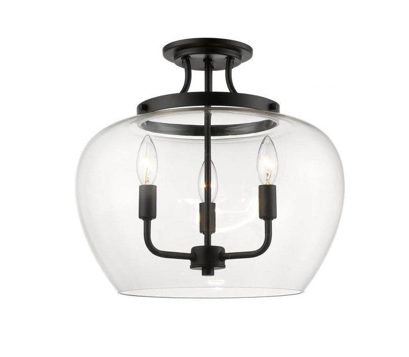 3 Light Semi Flush Mount | 473SF-MB