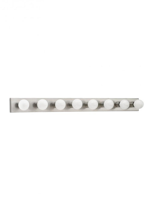 Center Stage Traditional 8-light Indoor Dimmable Bath Vanity Wall Sconce In Brushed Stainless Silver | 4740-98