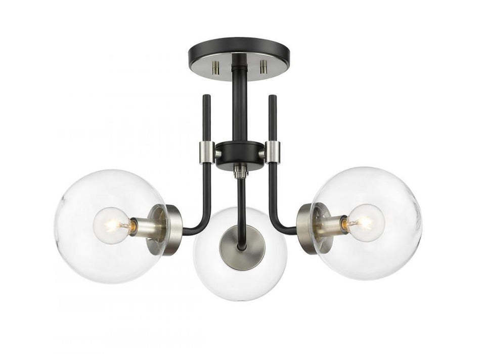 3 Light Semi Flush Mount | 477-3SF-MB-BN
