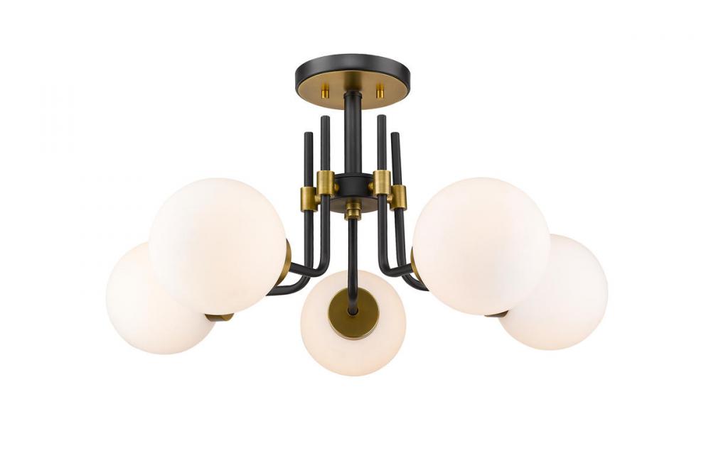 5 Light Semi Flush Mount | 477-5SF-MB-OBR